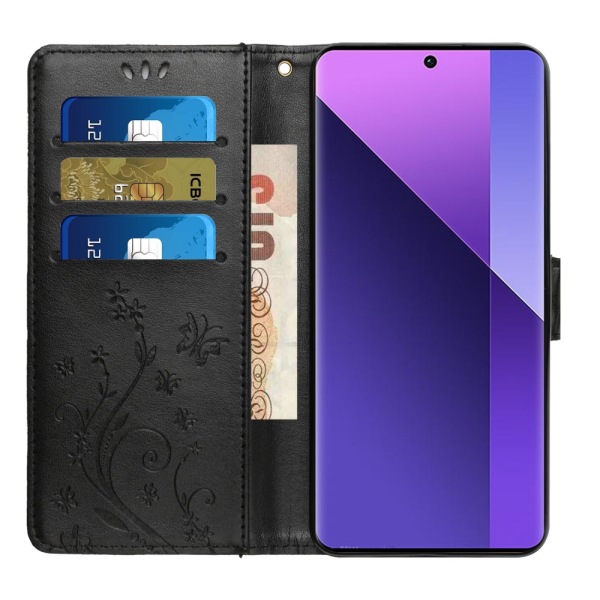 Læderetui Sommerfugle Xiaomi 14 Sort