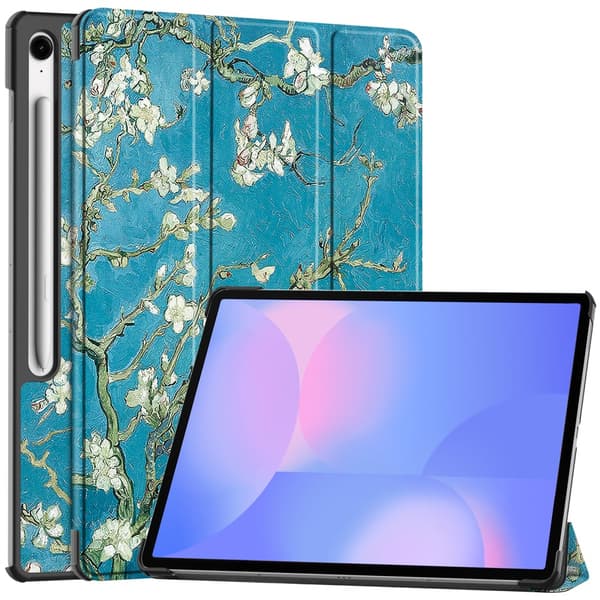 Samsung Galaxy Tab S10 FE Plus Cover Tri-fold Kirsebærblomster