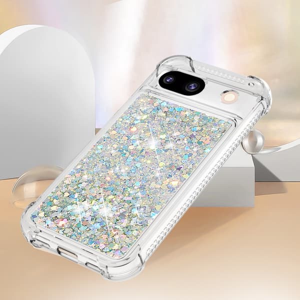Glitter Bling TPU Skal Google Pixel 8a Silver