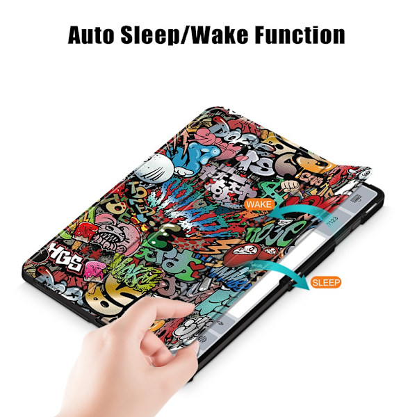 Samsung Galaxy Tab S9 Ultra Fodral Tri-fold Graffiti