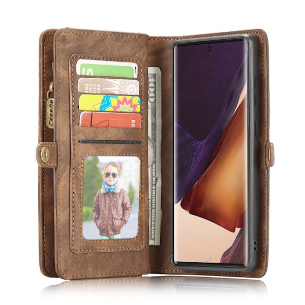 CaseMe Lompakkokotelo Multi-Slot Galaxy Note 20 Ultra Ruskea