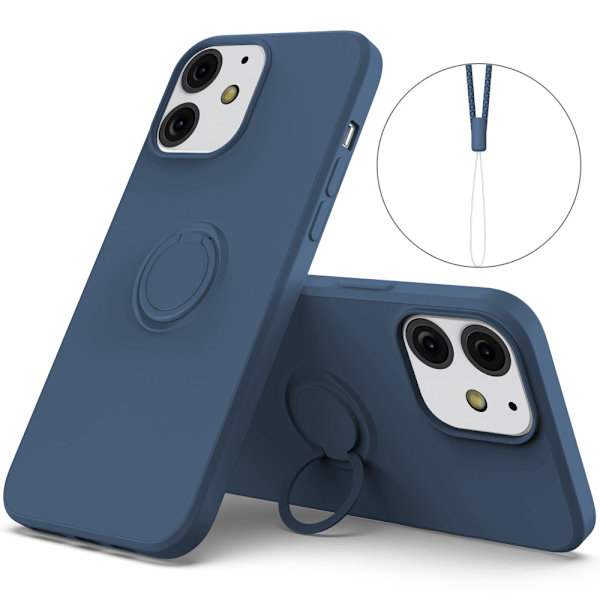 iPhone 13 Skal Med Ringholder Mørkeblå