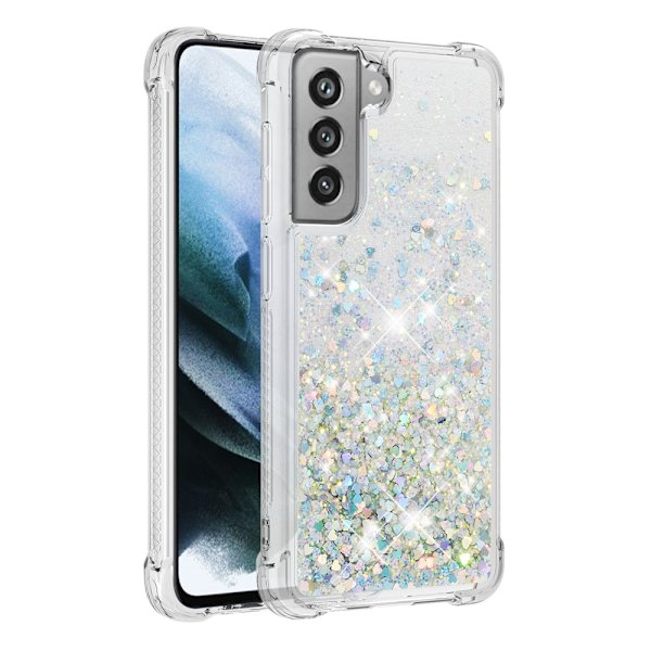 Glitter Bling TPU Case Samsung Galaxy S21 FE Silver