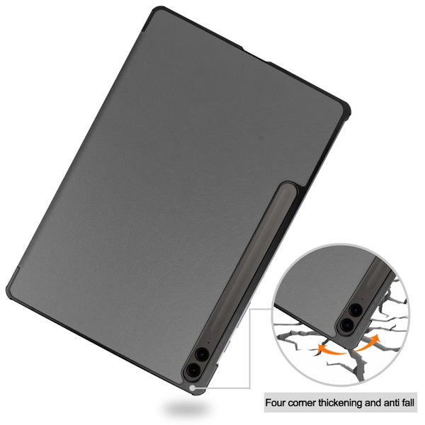 Samsung Galaxy Tab S9 FE Plus Etui Tri-fold Grå