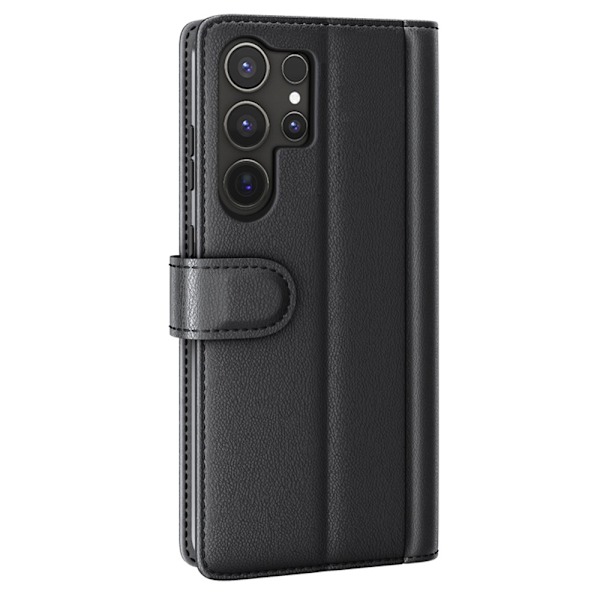 Ægte Læderetui Samsung Galaxy S25 Ultra Sort