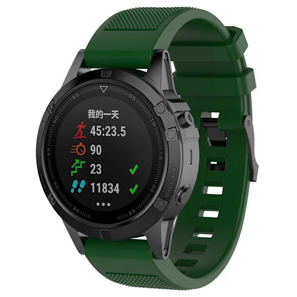 Silikonarmband Garmin Fenix 5/5 Plus Grön