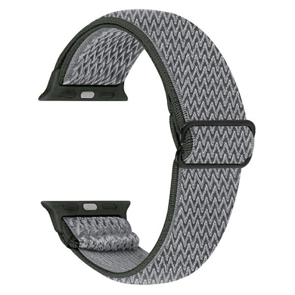Vävd Nylonarmband Apple Watch Series 10 42mm Grön/Grå
