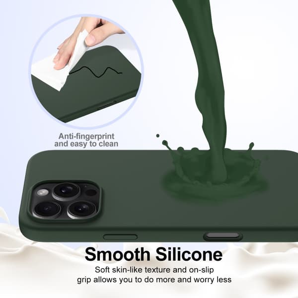 MagSafe silikonecover iPhone 16 Pro Max Mørkegrøn