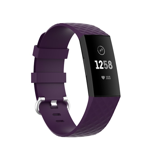 Silikonearmbånd til Fitbit Charge 3/4 Lilla (S) S