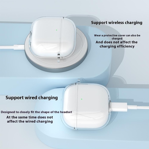 Skal TPU Apple AirPods 4 Med Karbinhake Transparent