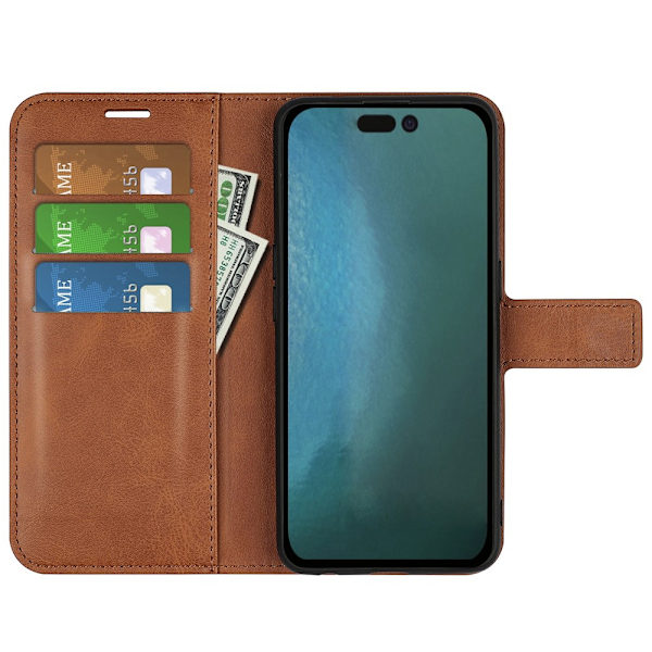 iPhone 14 Pro Max Wallet Leather Brown