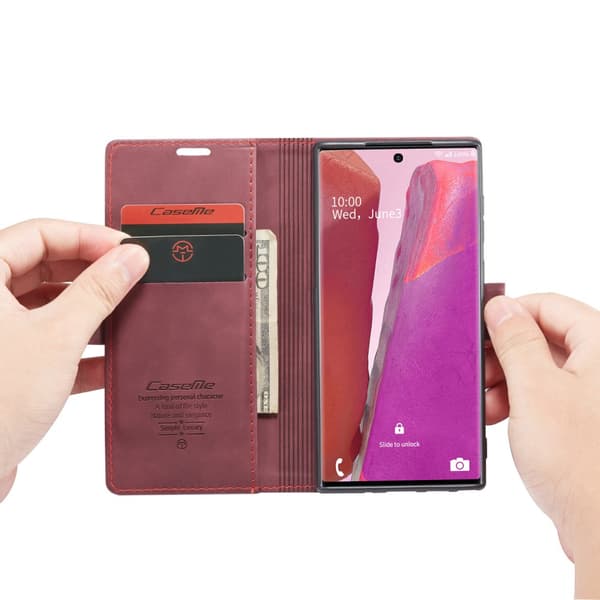 CaseMe Slim Lompakkokotelo Galaxy Note 20 Ultra Punainen