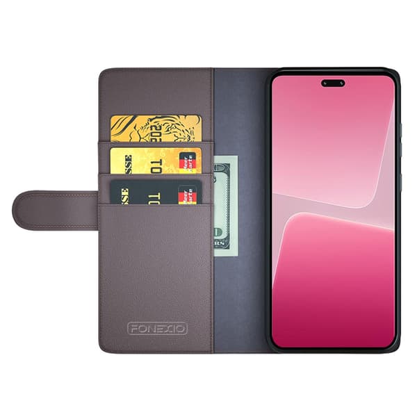 Äkta Läderfodral Xiaomi 13 Lite Brun