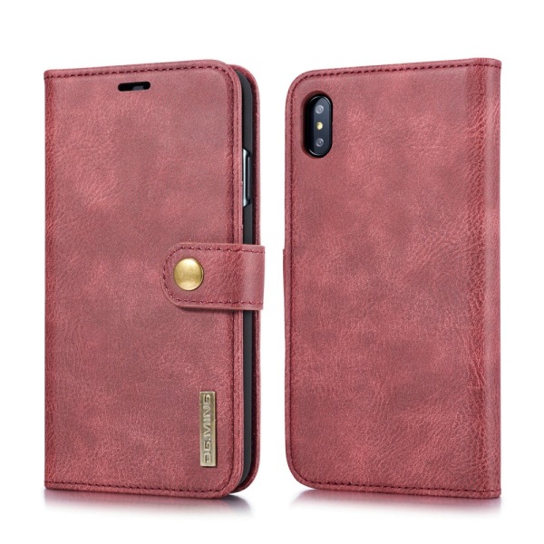 DG.MING 2-in-1 Magnet Wallet iPhone XS Max Red