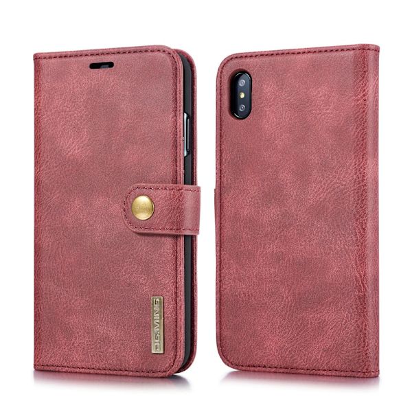 DG.MING 2-in-1 Magnet Wallet iPhone XS Max Red
