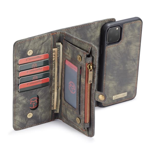 CaseMe Lompakkokotelo Multi-Slot iPhone 11 Pro Max Harmaa