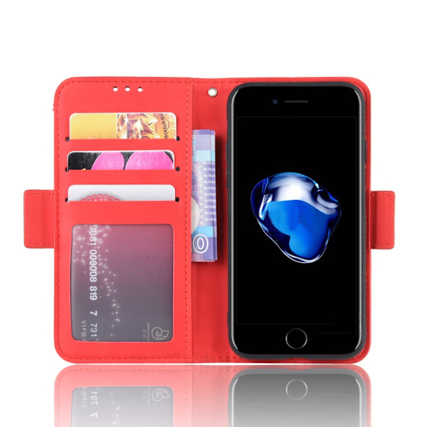 Multi Slot Pung Etui iPhone 7/8/SE Rød