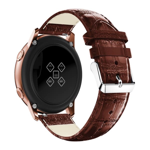 Læderrem Krokodille Samsung Galaxy Watch FE Brun