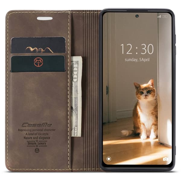 CaseMe Slim Pungetui Xiaomi 12 Brun