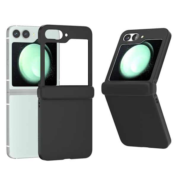 Hårdt cover med gummieret hængselbeskyttelse til Samsung Galaxy Z Flip 6 Sort