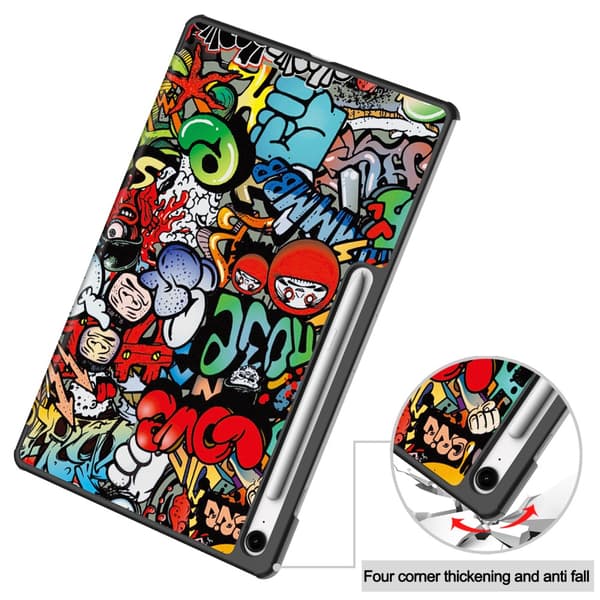 Samsung Galaxy Tab S10 FE Plus Cover Tri-fold Graffiti