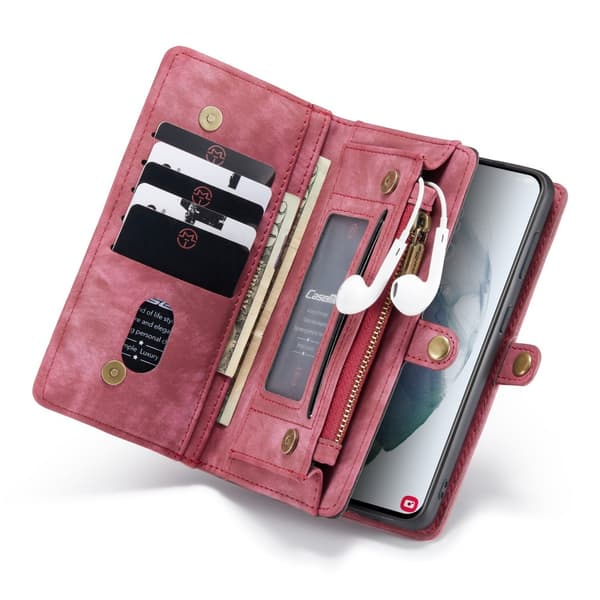 CaseMe Pungetui Multi-Slot Samsung Galaxy S21 Ultra Rød
