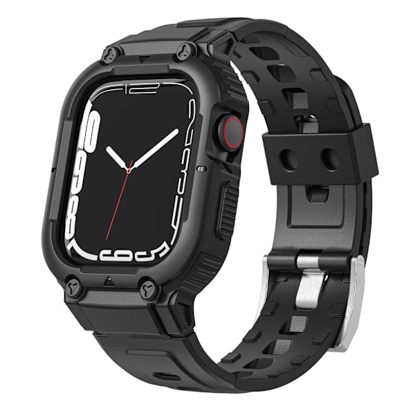 Apple Watch 38/40/41 mm Stødsikkert Cover + Rem Sort