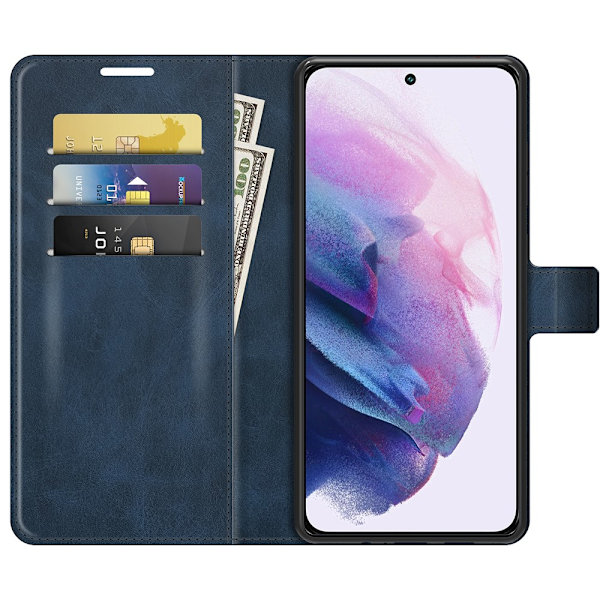 Nahkainen lompakkokotelo Samsung Galaxy S22 Plus - Sininen