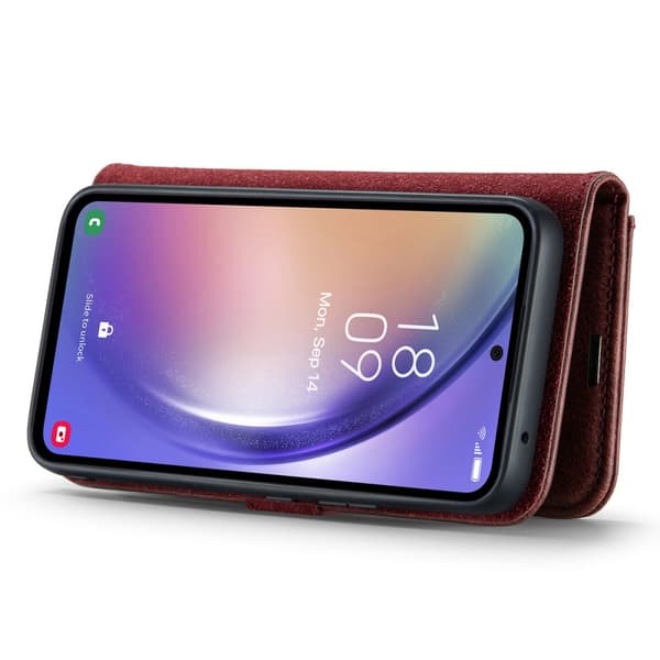 DG.MING 2-i-1 Magnetiskt Plånboksfodral Samsung Galaxy A54 Röd