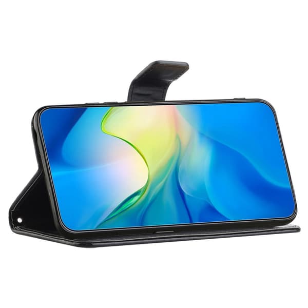 Läderfodral Fjärilar Samsung Galaxy A14 Svart