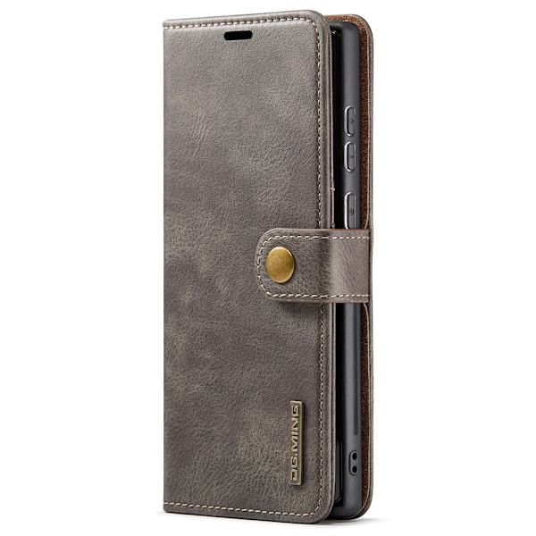 DG.MING 2-in-1 Magnet Wallet Samsung Galaxy S22 Ultra Brown