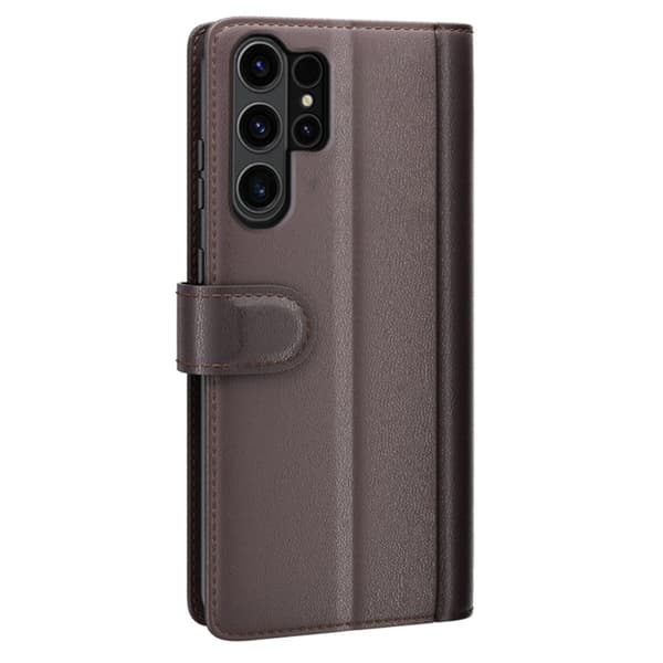 Ægte lædercover Samsung Galaxy S24 Ultra Brun