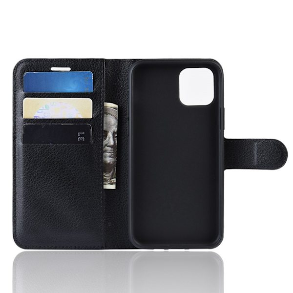 Mobilcover i læder til iPhone 11 Pro Max - Sort