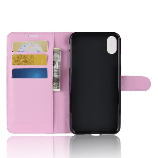 Mobilcover Læder iPhone XS Max Rosa