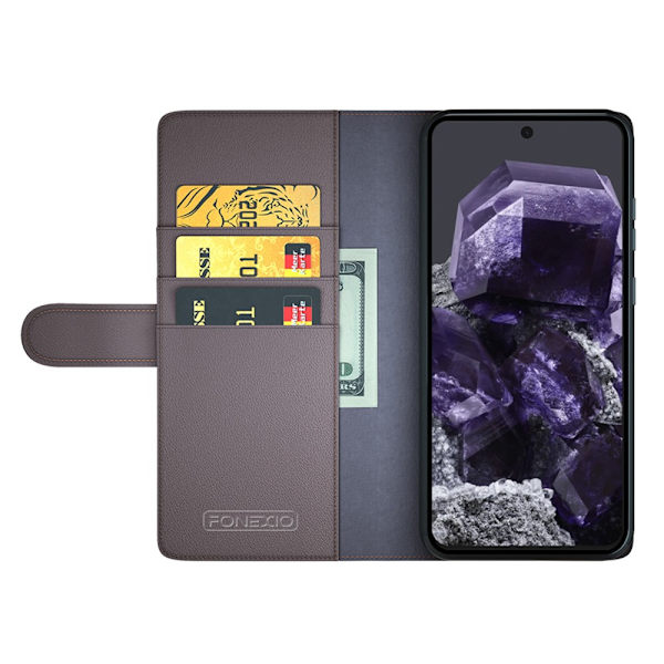 Ægte læderetui Google Pixel 8 Brun