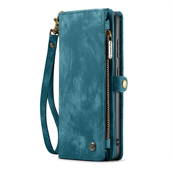 CaseMe Multi-Slot 2 i 1 Pengepungetui Galaxy S25 Blå