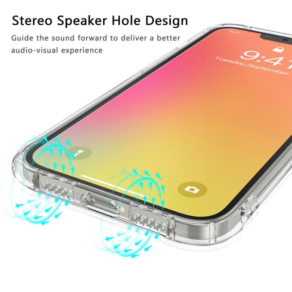 Kestävä TPU-kuori iPhone 13 Pro Max - läpinäkyvä