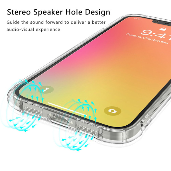 Stöttåligt TPU Skal iPhone 13 Pro Max Transparent