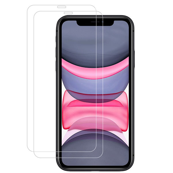 Amorus Skærmbeskyttelse iPhone 11/XR Hærdet Glas 2-Pack