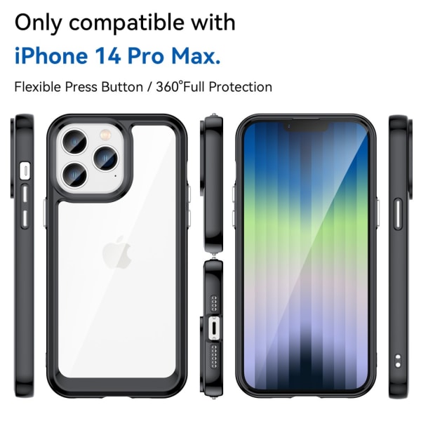 Hybrid Edge Case iPhone 14 Pro Max Svart