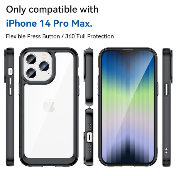 Hybrid Edge Skal iPhone 14 Pro Max Svart