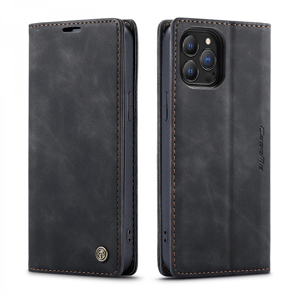 CaseMe Slim Plånboksfodral iPhone 13 Pro Max Svart