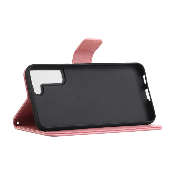 Läderfodral Fjärilar Galaxy S22 Rosa