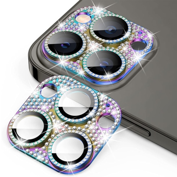 Hat Prince Glitter Kamerasuojaus Alumiininen iPhone 15 Pro/iPhone 15