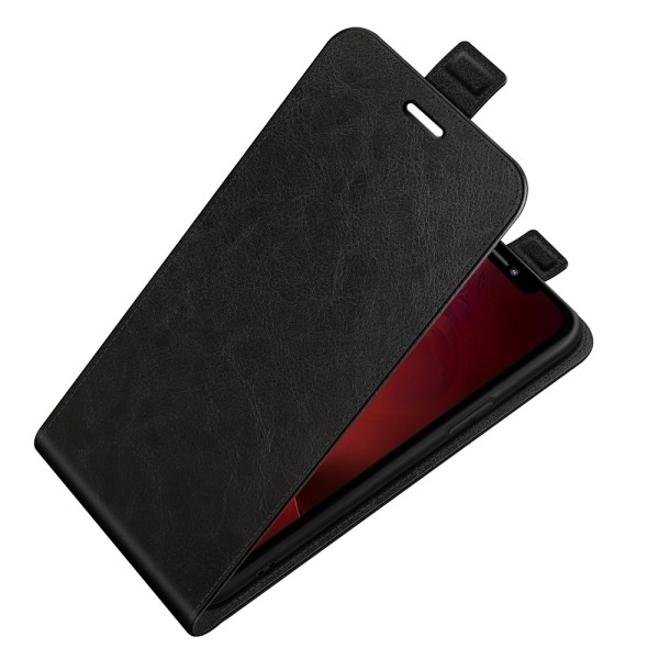 Flip Fodral Läder iPhone 13 Mini Svart