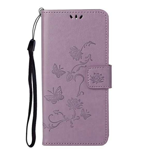 Läderfodral Fjärilar Samsung Galaxy S21 Plus Lila