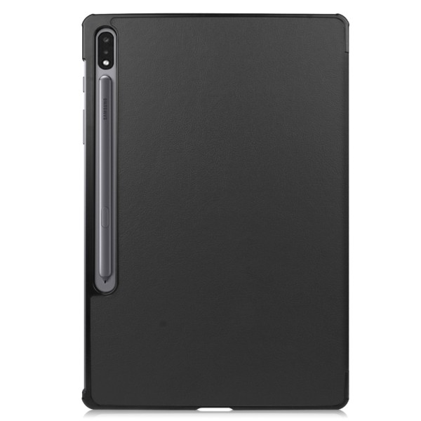 Samsung Galaxy Tab S7 Plus/S8 Plus 12.4 Fodral Tri-fold Svart