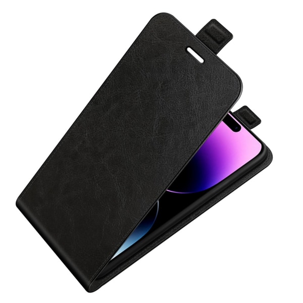Flip Lædercover iPhone 15 Pro Max Sort