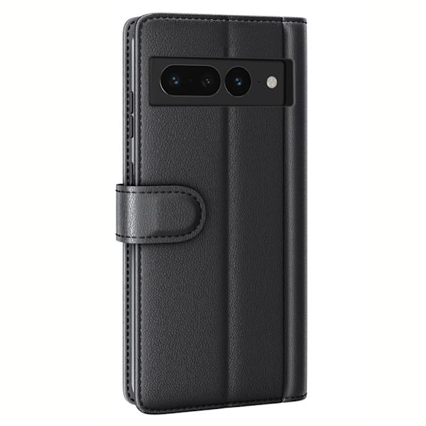 Äkta Läderfodral Google Pixel 7 Pro Svart