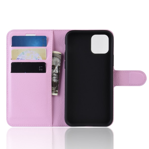 iPhone 11 -puhelimen nahkainen suojakotelo, vaaleanpunainen